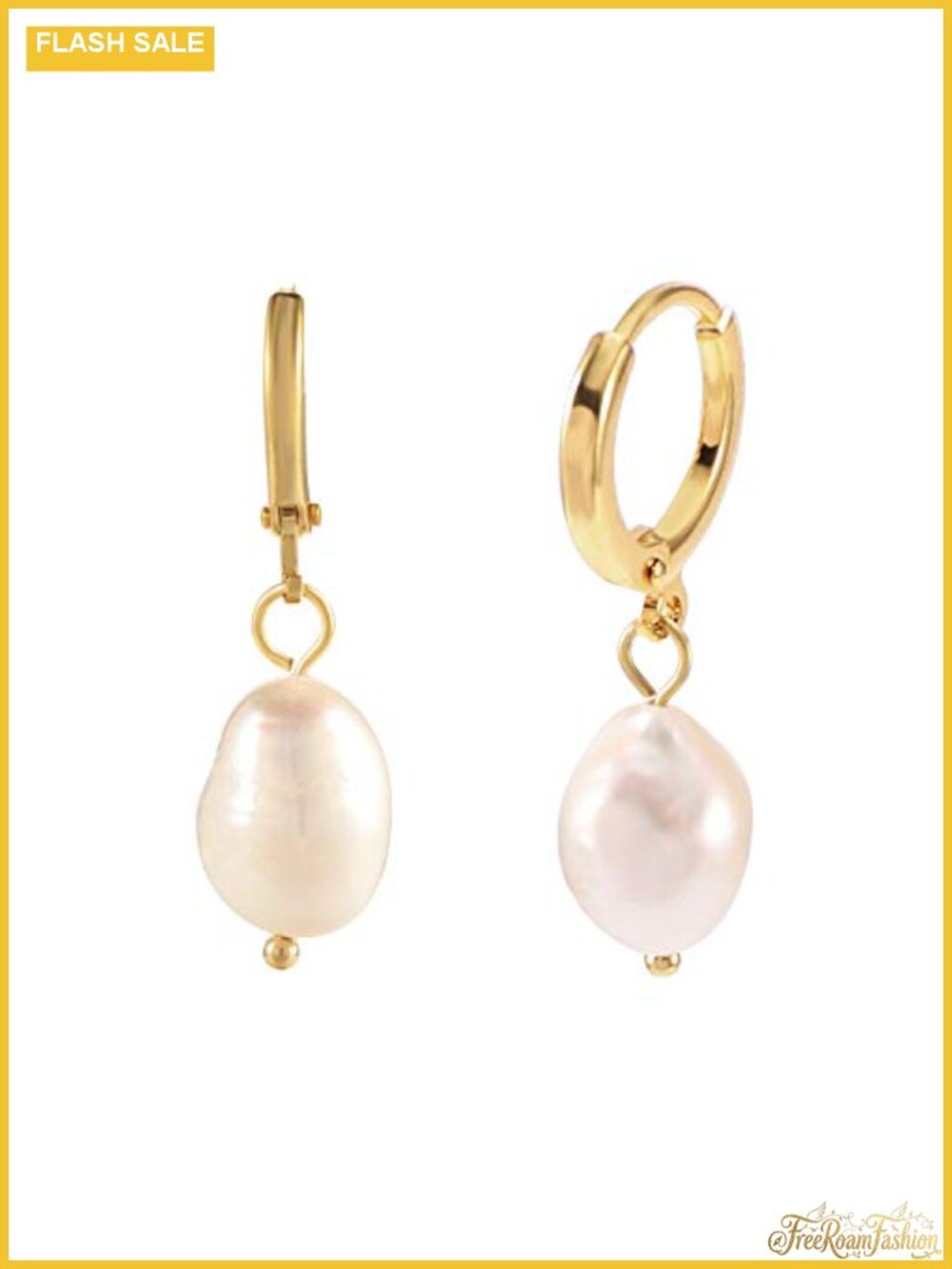 Gold Plated Hoop Earrings with Charms - Snake Evil Eye Star Cross Lock Key -